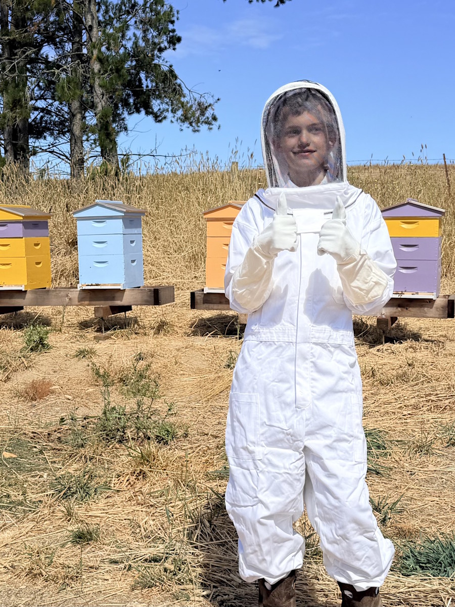 Junior farmer at Honeybutter Farm